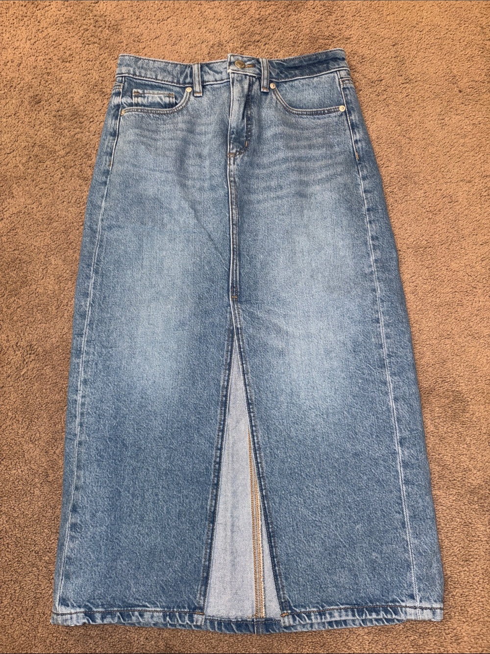 LOFT Jean Maxi Skirt Size 2